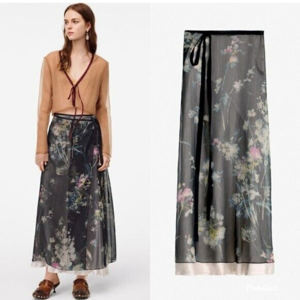 ZARA LIMITED EDITION FLORAL PRINT SKIRT SIZE S